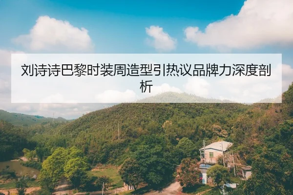 刘诗诗巴黎时装周造型引热议品牌力深度剖析